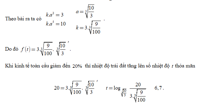 Khi nhiệt độ trái đất tăng thêm bao nhiêu độ C thì tổng giá trị kinh tế toàn cầu giảm đến 20%? (ảnh 1)
