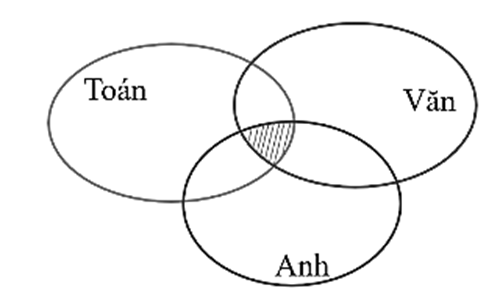 Hỏi lớp 10A có bao nhiêu bạn học giỏi cả ba môn Toán, Văn, Tiếng Anh? (ảnh 1)