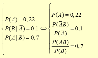 Xác suất để bộ “test” cho ra kết quả dương tính khi xét nghiệm người bị bệnh là: (ảnh 1)