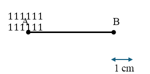 Độ dài đoạn thẳng AB là: (ảnh 1)