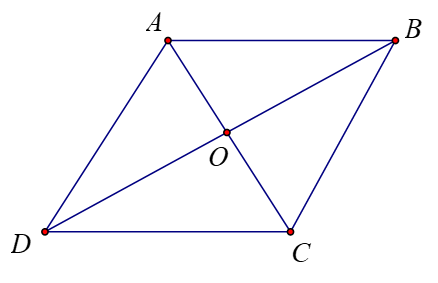 Cho h&igrave;nh thoi ABCD  c&oacute; cạnh bằng 2, O  l&agrave; giao điểm của (ảnh 1)