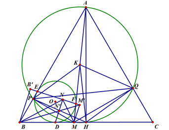 Cho tam giác đều ABC có đường cao AH. Trên cạnh BC lấy điểm M tùy ý (ảnh 1)