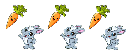 Số thỏ và số củ cà rốt …… (ảnh 1)