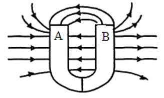Hai đầu A, B của thanh nam châm chữ U trong hình vẽ tương ứng với từ cực nào?  A. Cả hai đầu A và B đều là cực Bắc.  B. Cả hai đầu A và B đều là cực Nam.  C. Đầu A là cực Nam và đầu B là cực  (ảnh 1)