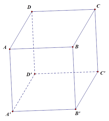 Cho hình hộp chữ nhật ABCD.A'B'C'D'. Trong các mệnh đề sau, mệnh đề nào sai? (ảnh 1)