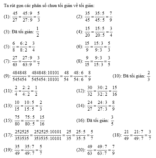 Tìm cặp phân số bằng nhau: (ảnh 2)