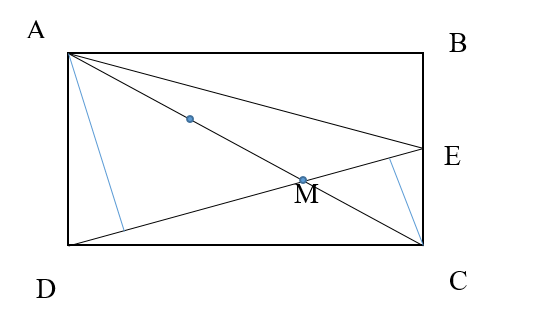 Cho hình chữ nhật ABCD với AB = 14 cm, BC = 6 cm. Nối A với C (ảnh 1)
