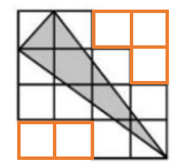 Cho hình vẽ sau:   Biết có tất cả 11 hình vuông nhỏ, mỗi hình vuông nhỏ có diện tích là  (ảnh 2)