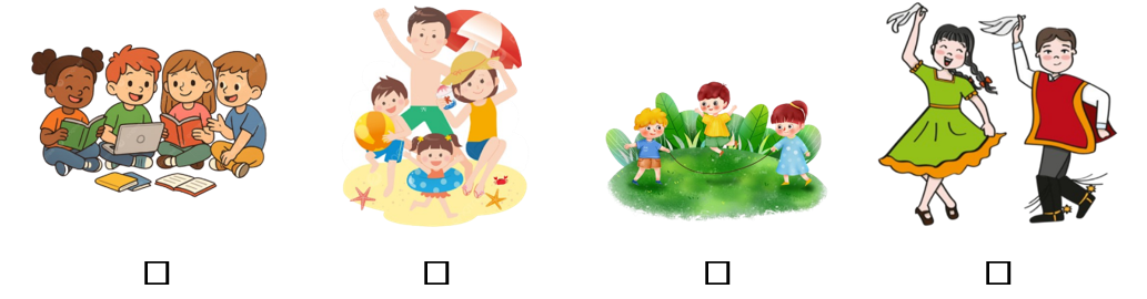 c) Em hãy đánh dấu ✔ vào những hoạt động mà em đã làm cùng với các bạn khi ở trong trường học:  (ảnh 1)