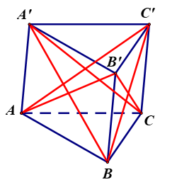 Cho hình lăng trụ tam giác ABC. A'B'C'. Khẳng định nào sau đây là đúng? (ảnh 1)