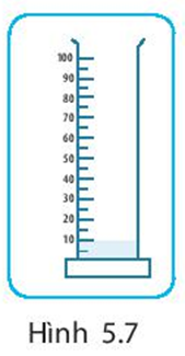Một người dùng bình chia độ (Hình 5.7) để đo thể tích của chất lỏng. Hãy chỉ ra cách ghi kết quả đúng trong các trường hợp dưới đây. (ảnh 1)
