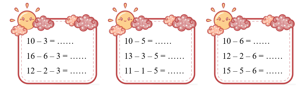 Toán lớp 2 Cánh diều Luyện tập phép trừ (không nhớ) trong phạm vi 20 có đáp án Tính nhẩm: (ảnh 1)