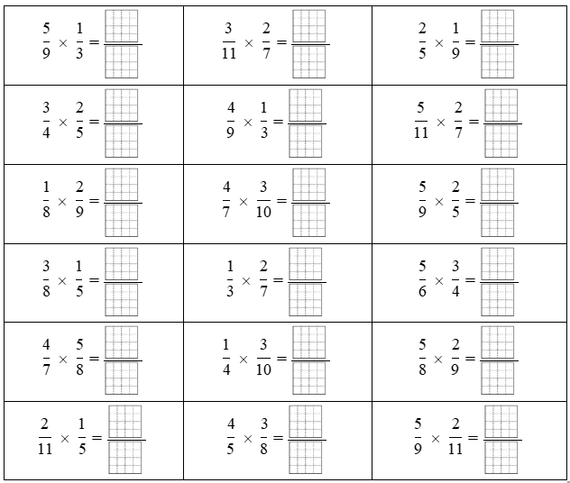 Phép nhân phân số 1/2 x 2/3 = (ảnh 2)