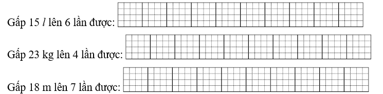 Viết phép tính rồi tính (theo mẫu): Gấp 6 ngày lên 3 lần được: 6 × 3 = 18 (ngày) (ảnh 1)