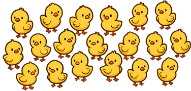 d) Hình bên có số con gà là: (ảnh 1)