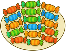 d) Hình bên có .?. cái kẹo. (ảnh 1)