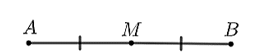 Cho đoạn thẳng \(AB = 8\;{cm}\) Gọi \(M\) là trung điểm của đoạn thẳng \(AB.\) Khi đó (ảnh 1)