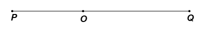 Cho điểm \(O\) nằm giữa hai điểm \(P\) và \(Q\) sao cho \(OP = 2cm (ảnh 1)