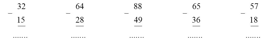 Toán lớp 2 Cánh diều Phép trừ (có nhớ) trong phạm vi 100 có đáp án (ảnh 1)