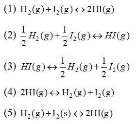 Cho các cân bằng sau: (ảnh 1)
