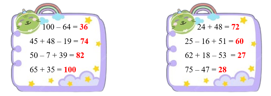 Toán lớp 2 Cánh diều Luyện tập chung 4 có đáp án (ảnh 2)