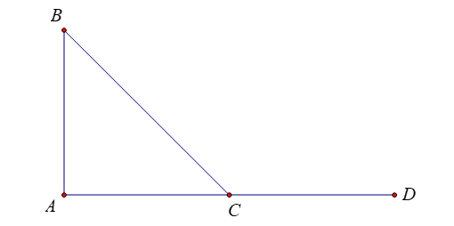 Cho tam giác \(ABC\) vuông cân tại \(A\). Khi đó góc giữa hai vectơ (ảnh 1)
