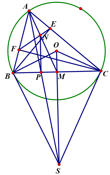 1.     Cho tam giác \(ABC\) nhọn nội tiếp đường tròn (ảnh 1)