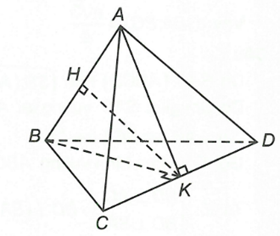 Cho tứ diện đều ABCD có cạnh bằng a. Khoảng cách giữa hai đường thẳng AB và CD bằng: (ảnh 1)