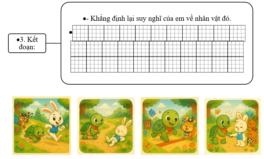 Đề bài số 1: Viết đoạn văn ngắn nêu lí do em thích nhân vật Rùa trong truyện “Rùa và Thỏ”.   (ảnh 4)