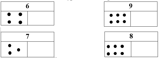 Vẽ thêm số chấm tròn thích hợp vào ô trống: (ảnh 1)