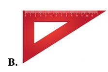 c) Đồ vật nào có dạng hình tam giác? (ảnh 2)