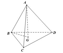 Cho tứ diện ABCD, G là trọng tâm của tam giác BCD (ảnh 1)
