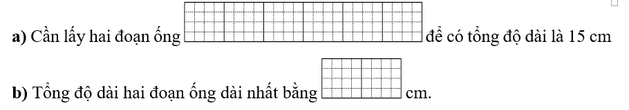 Năm đoạn thẳng có độ dài như sau: (ảnh 1)