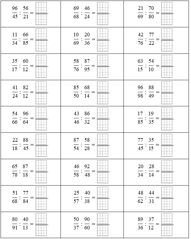 Phép chia 96/45 : 56/21 = (ảnh 1)