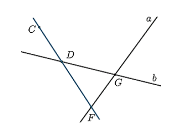 Cho hình vẽ: Khi đó: a) G thuộc b , D thuộc b (ảnh 1)