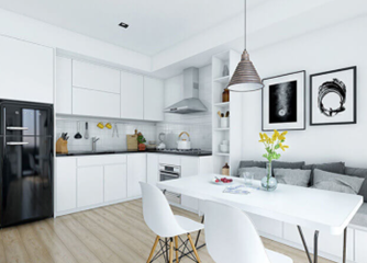 Listen and tick the correct picture A, B, or C for each question. What is in the room? (ảnh 2)