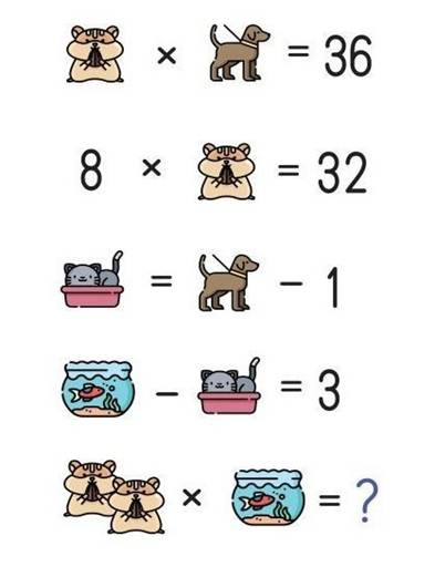 A math problem with cats and dogs

Description automatically generated
