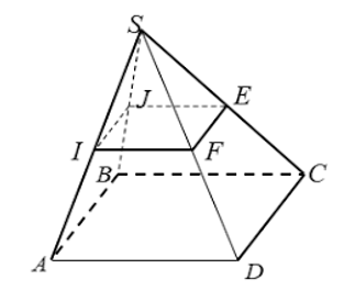 Cho hình chóp S.ABCD có đáy \(ABCD\) là hình bình (ảnh 1)