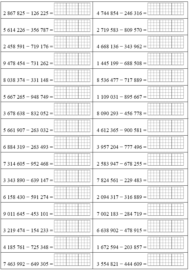 Phép trừ 2 867 825 − 126 225 = (ảnh 1)