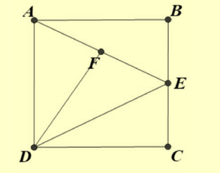 Hình vuông ABCD có cạnh bằng a. Gọi E là trung điểm cạnh BC,F là trung điểm cạnh AE. Độ dài đoạn thẳng DF bằng (ảnh 1)