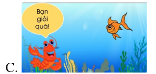 Bức tranh nào cho thấy tôm càng nể phục trước tài năng của cá con? (ảnh 1)