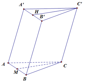 Cho hình lăng trụ ABC.A'B'C'. Gọi H là trung điểm của A'B', M là trung điểm của AB Khẳng định nào sau đây đúng (ảnh 1)