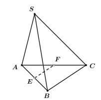 Cho hình chóp S.ABC gọi E,F lần lượt là trung điểm của AB,AC (ảnh 1)
