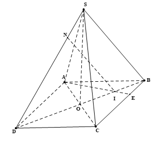Cho hình chóp S.ABCD, tứ giác ABCD là hình bình hành (ảnh 1)