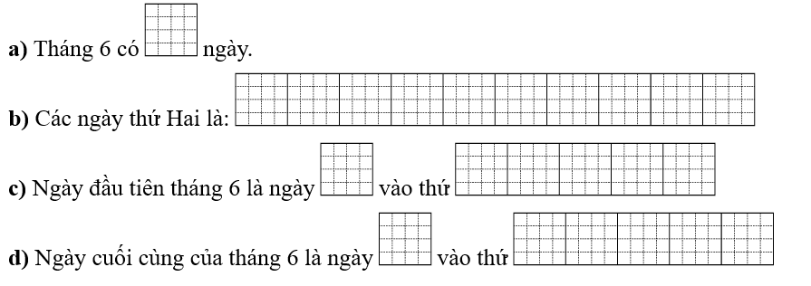 Hoàn thành tờ lịch rồi điền vào ô trống cho thích hợp (ảnh 2)