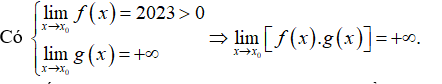 Giả sử ta có Lim f(x) = 2023 (ảnh 1)