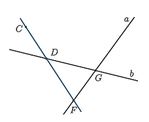 Cho hình vẽ: Khi đó: a) (G thuộc b,D thuộc b.\) (ảnh 1)