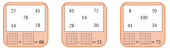 Chọn số thích hợp để viết vào ô trống sao cho được các phép tính đúng: (ảnh 1)