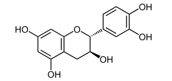 Catechin là một hợp chất có trong chè xanh, có tác dụng chống oxi hóa, diệt khuẩn, kháng viêm, ngăn ngừa một số bệnh về tim mạch, cao huyết áp, tiêu hóa, làm chậm quá trình lão hóa. Công thức cấu tạo của catechin là (ảnh 1)