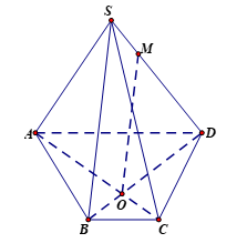 Cho hình chóp S.ABCD có đáy ABCD là hình thang với đáy lớn AD, AD = 2BC (ảnh 1)